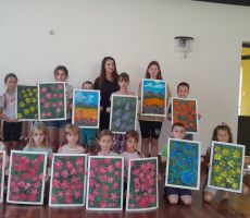 Gwaszowe obrazy – zajęcia plastyczne