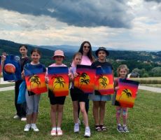 Pejzaż sprayem malowany